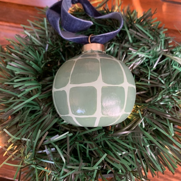 Other - Hand-painted Funky Geometric Ceramic Ornament